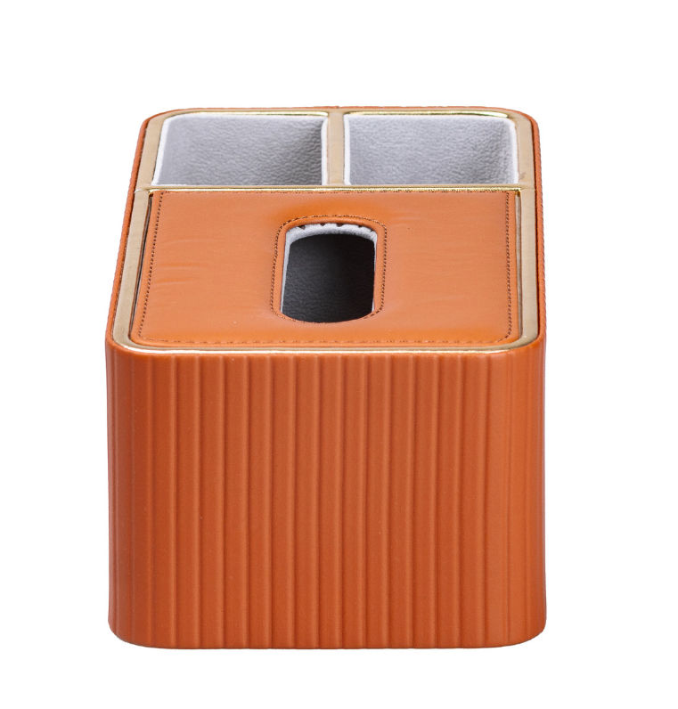 Серветниця-органайзер з еко-шкіри для дому та кафе 3 відділення Коричневий - фото 3 Серветниця-органайзер з еко-шкіри для дому та кафе 3 відділення Коричневий - фото 3