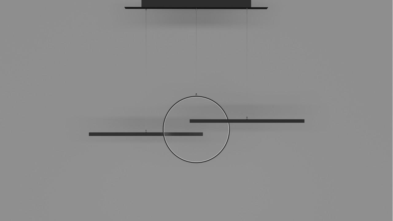 Светильник подвесной модерн MG Group Deko Sunrice 1000х400 Black (10147480)