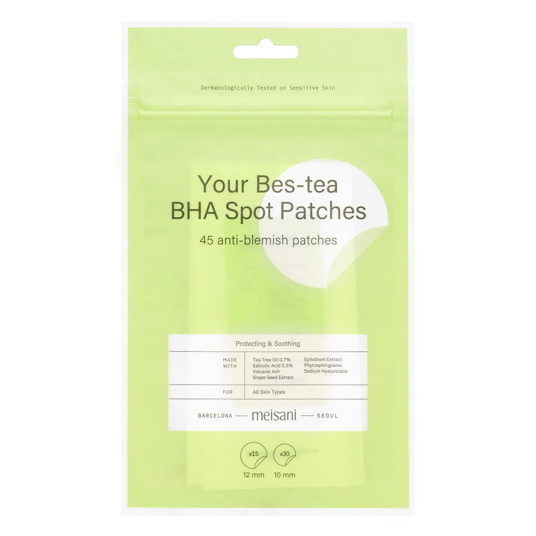 Патчи против высыпаний с чайным деревом и салициловой кислотой Meisani Bes-tea BHA Spot Patches 45 шт.