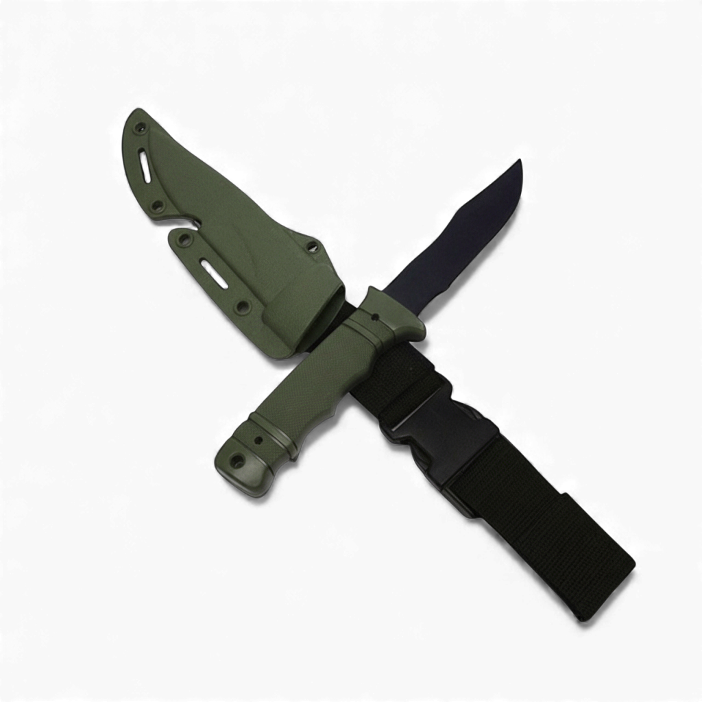 Ніж тренувальний Univerza кишеньковий з піхвами Зелений