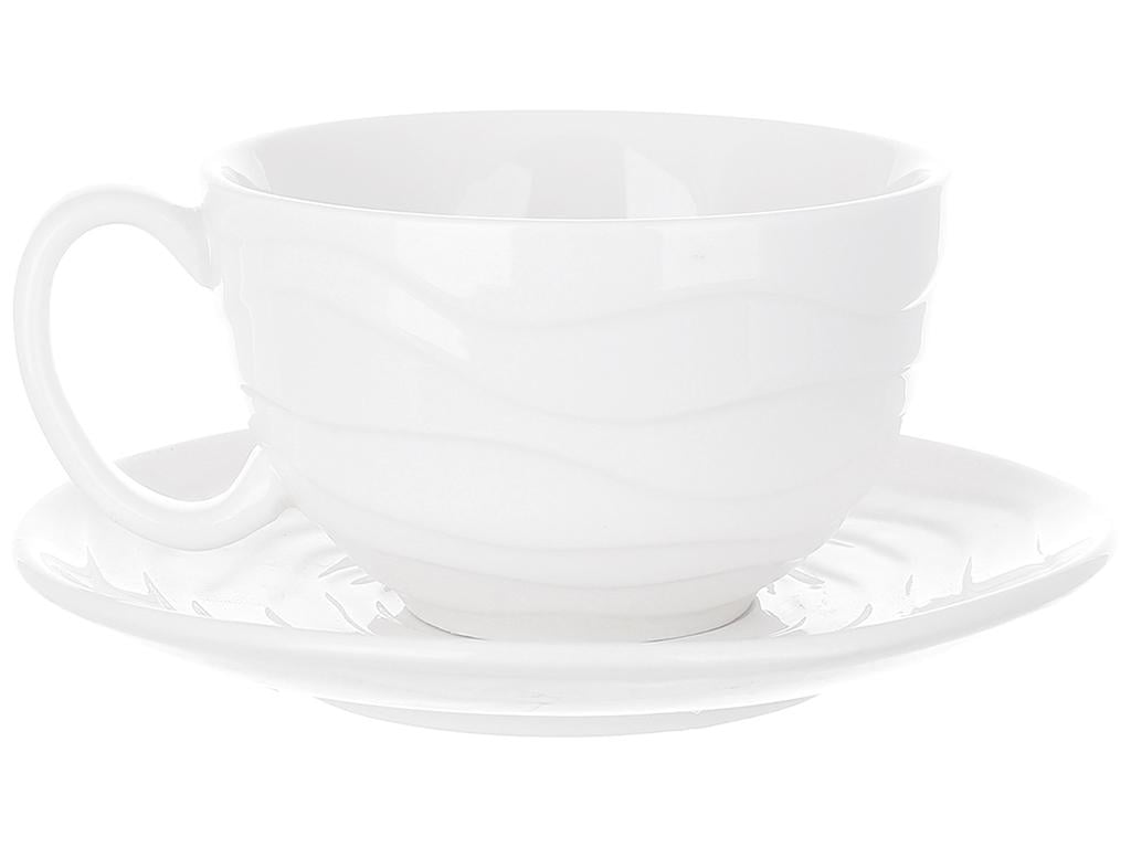 Чашка з блюдцем Хвиля 220 мл набір 2 пр. (BDI-988-437)