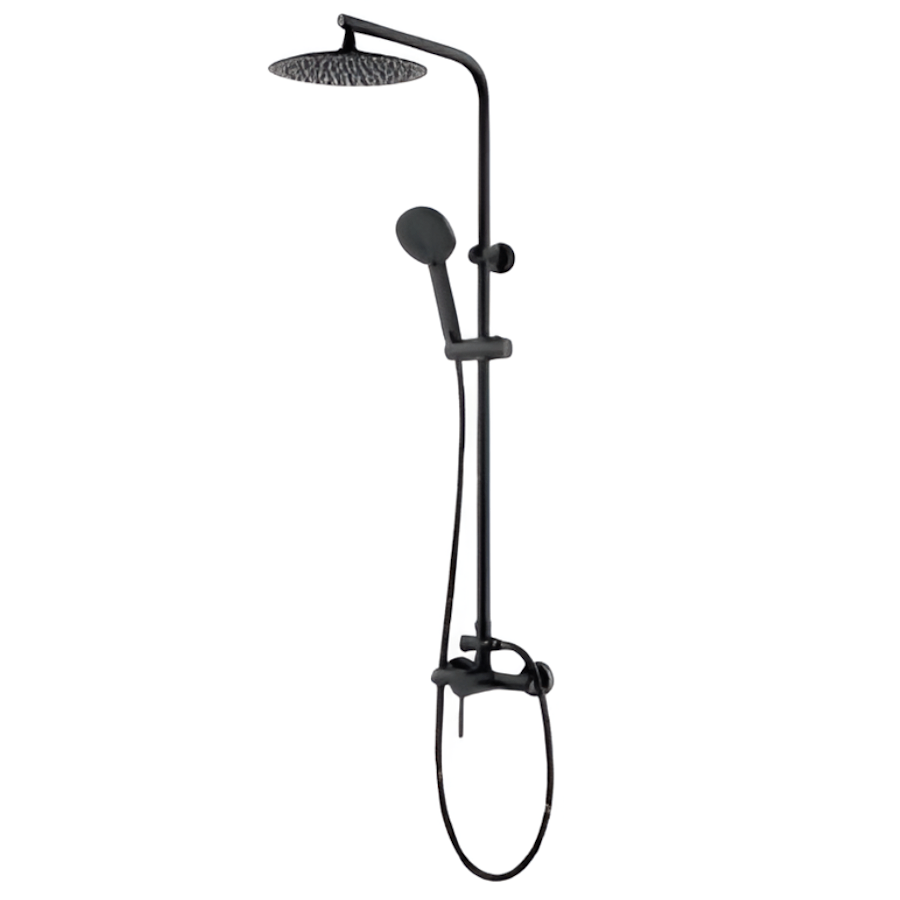 Душевая система Luminex LX583-20B без излива латунь Черный матовый (LX583-20B)