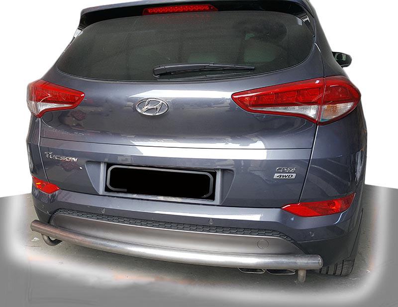 Задняя дуга AK002 CAN для Hyundai Tucson TL 2016-2021 гг. нержавеющая сталь Хром