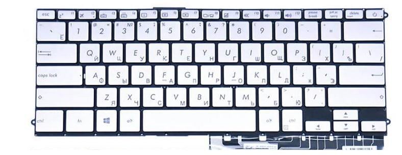 Клавиатура для ноутбука Asus UX490 UX490UA с подсветкой клавиш матовая (0KNB0-D633RU00)
