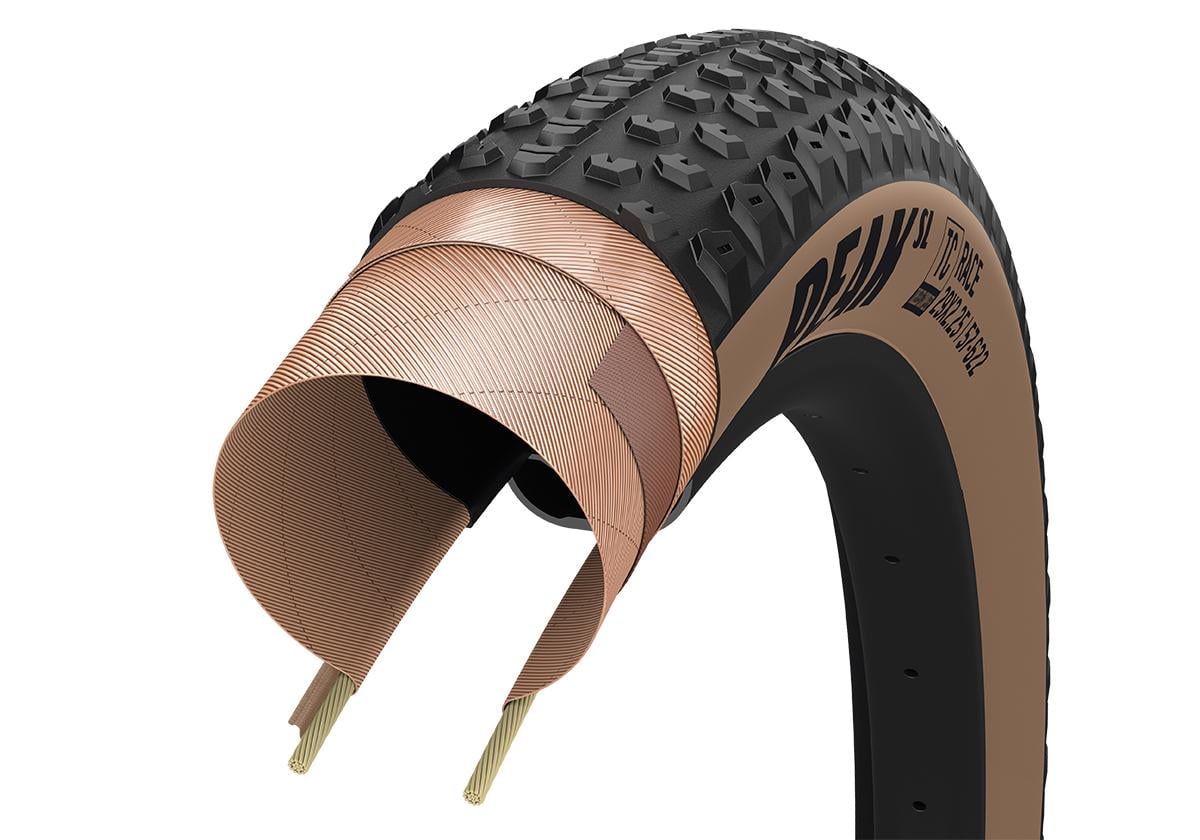 Покрышка велосипедная GoodYear Peak SL Race Tubeless Complete Folding 120tpi 29"x2,4"/61-622 Black/Tan (TIR-19-46)