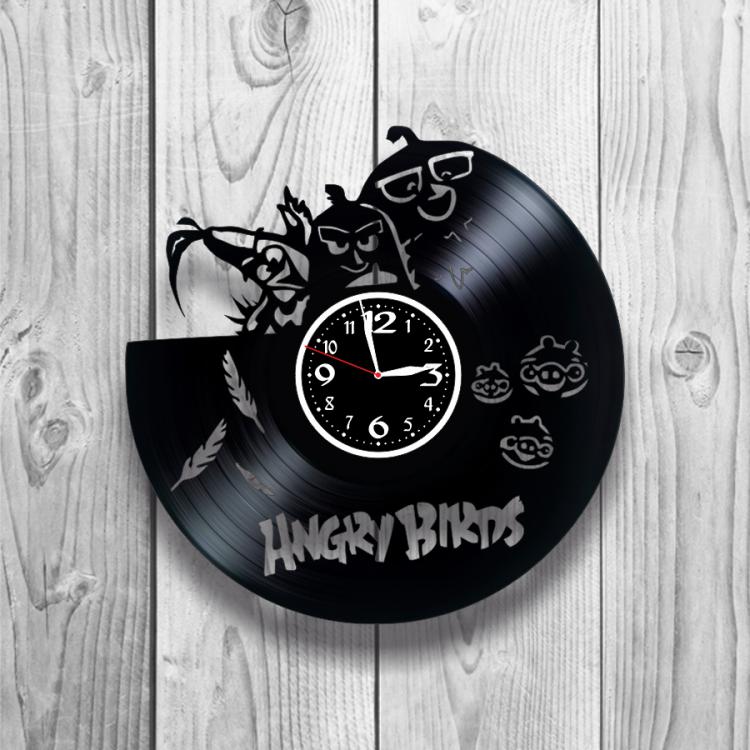 Часы настенные Angry Birds 0388 из виниловой пластинки