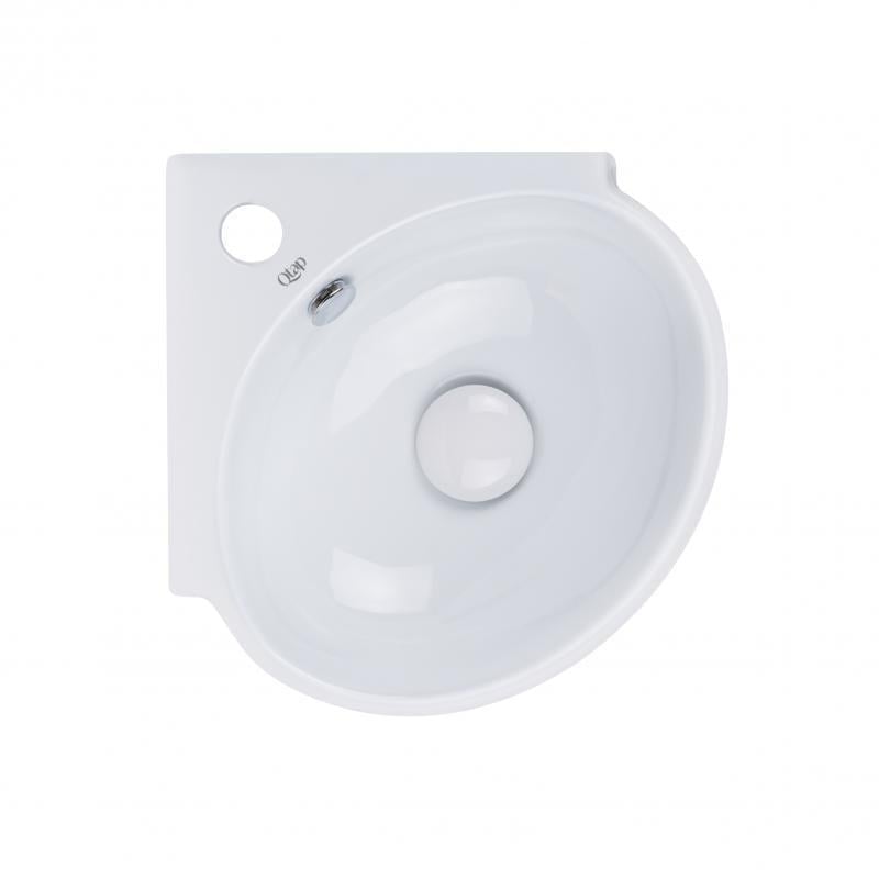 Раковина Q-tap Leo с донным клапаном QT11115010W (14030)