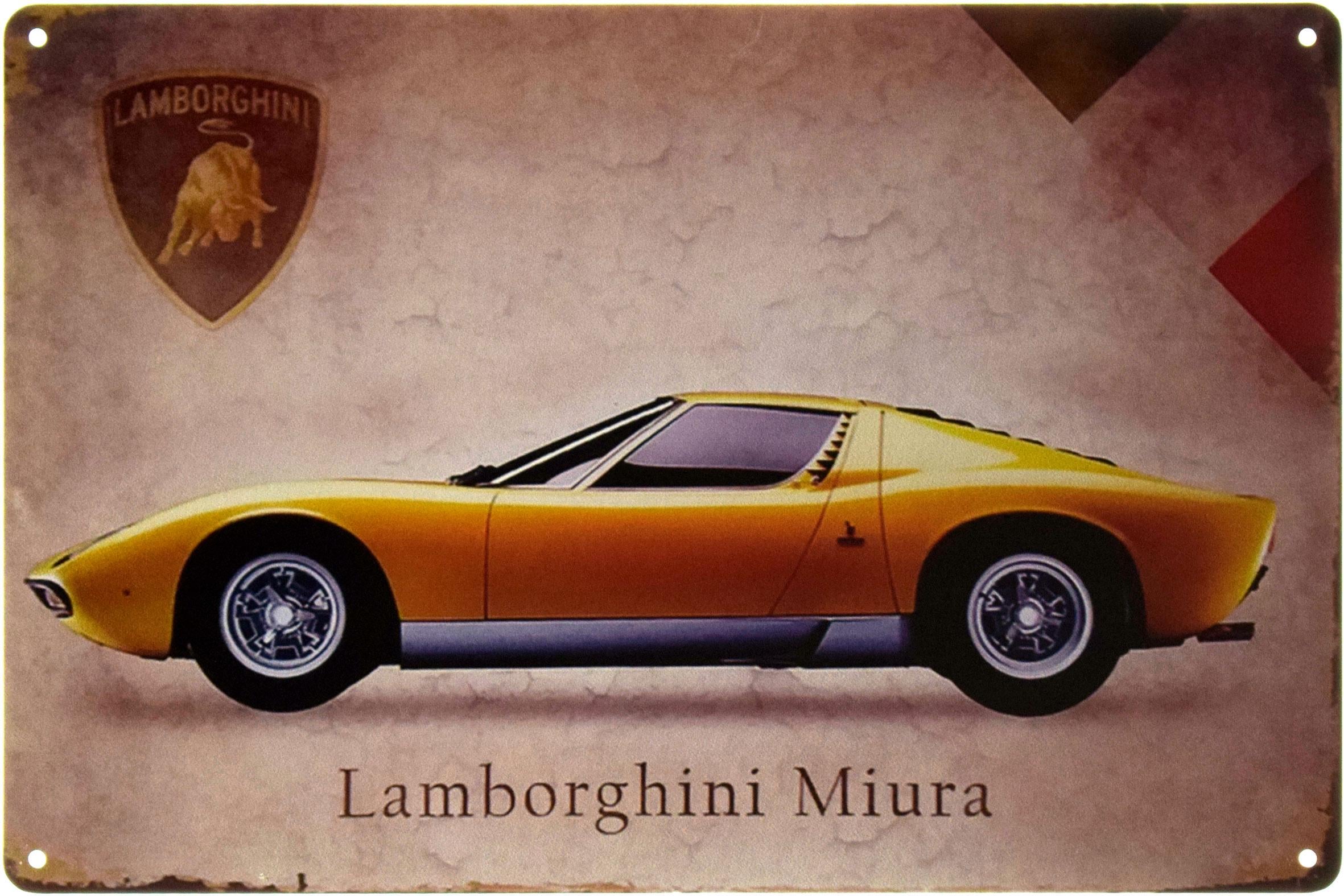 Табличка металева Lamborghini Miura 20x30 см Табличка металева Lamborghini Miura 20x30 см