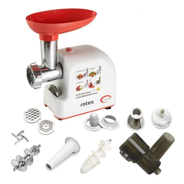 М’ясорубка Rotex RMG190-W Tomato Master 1900 Вт та соковижимач (384564)