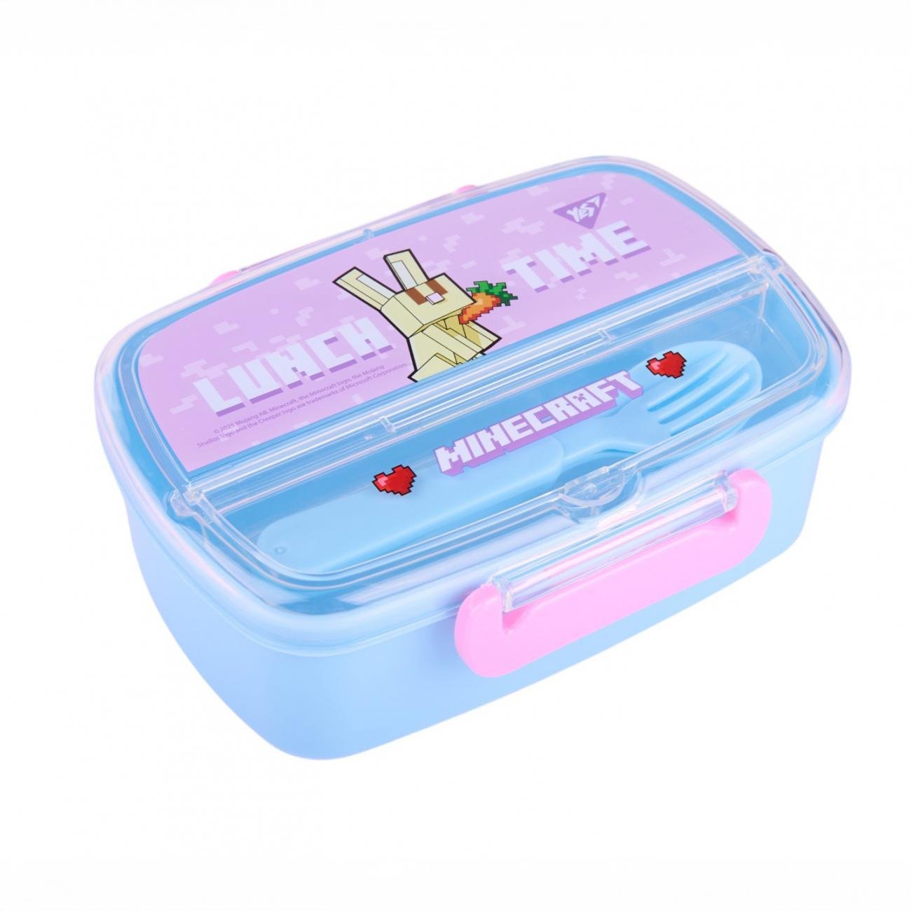 Контейнер Yes Minecraft.Spring 750 мл с приборами (708370) - фото 1