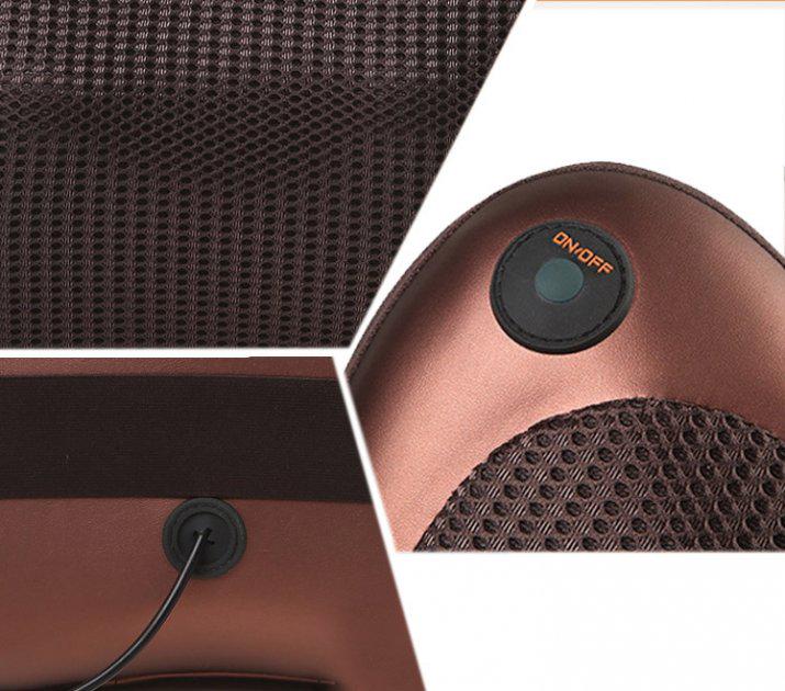 Электромассажер-подушка Massage Pillow Инфракрасный роликовый (8028) - фото 4