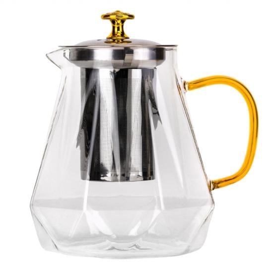 Чайник заварювальний скляний Золотий еліксир 850 мл (90417)