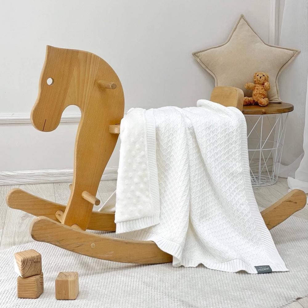 Плед-одеяло детское WellSoft Ромб мелкий 80х100 см Белый (937932)