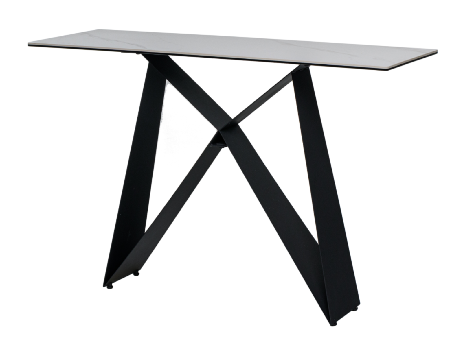 Консоль Бруно Vetro 1200х400х800 мм Белый мрамор/Черный (31033260)