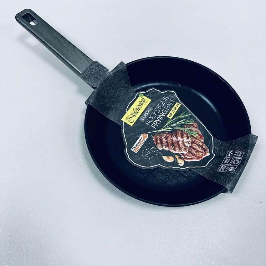 Сковорода Maestro Rock Stone MR-1204-24 с антипригарным покрытием алюминиевая 24 см (2508265778)