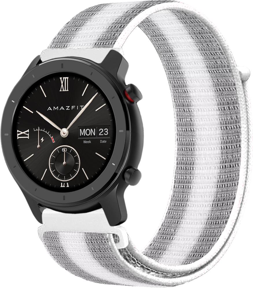 Ремешок нейлоновый Sport Loop для Amazfit GTR 42 мм Silver/White (06524-58)