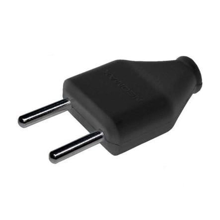 Вилка плоска Neomax без заземлення пластик 250 В Чорний (NX1107)