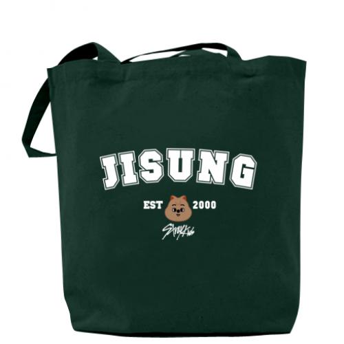 Шоппер Jisung Stray Kids 37x41 см Темно-зеленый (12846456-16-182223)