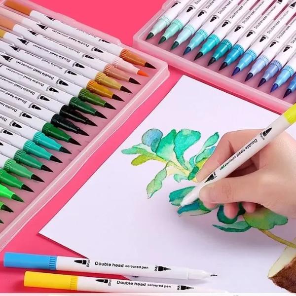 Набір маркерів-лайнерів та маркерів-кистей Worison на водній основі 60 шт. (23266402) - фото 6 Набір маркерів-лайнерів та маркерів-кистей Worison на водній основі 60 шт. (23266402) - фото 6