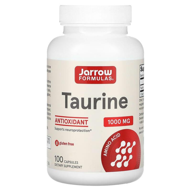 Тaурин Jarrow Formulas Taurine 1000 мг для увеличения уровня энергии 100 капс.