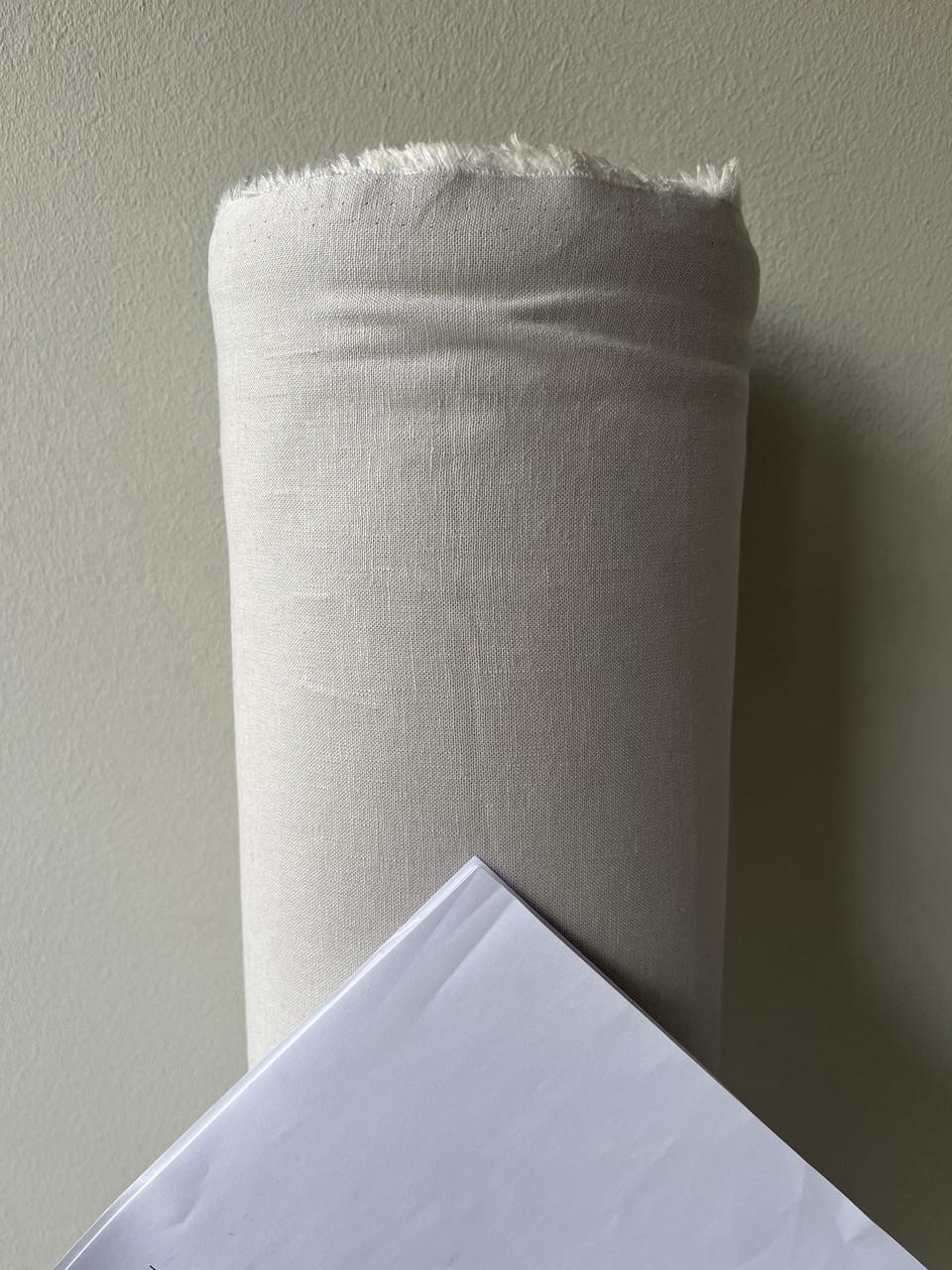 Ткань костюмная LINEN PLUS льняная 143 см 530 Светло-серый - фото 6