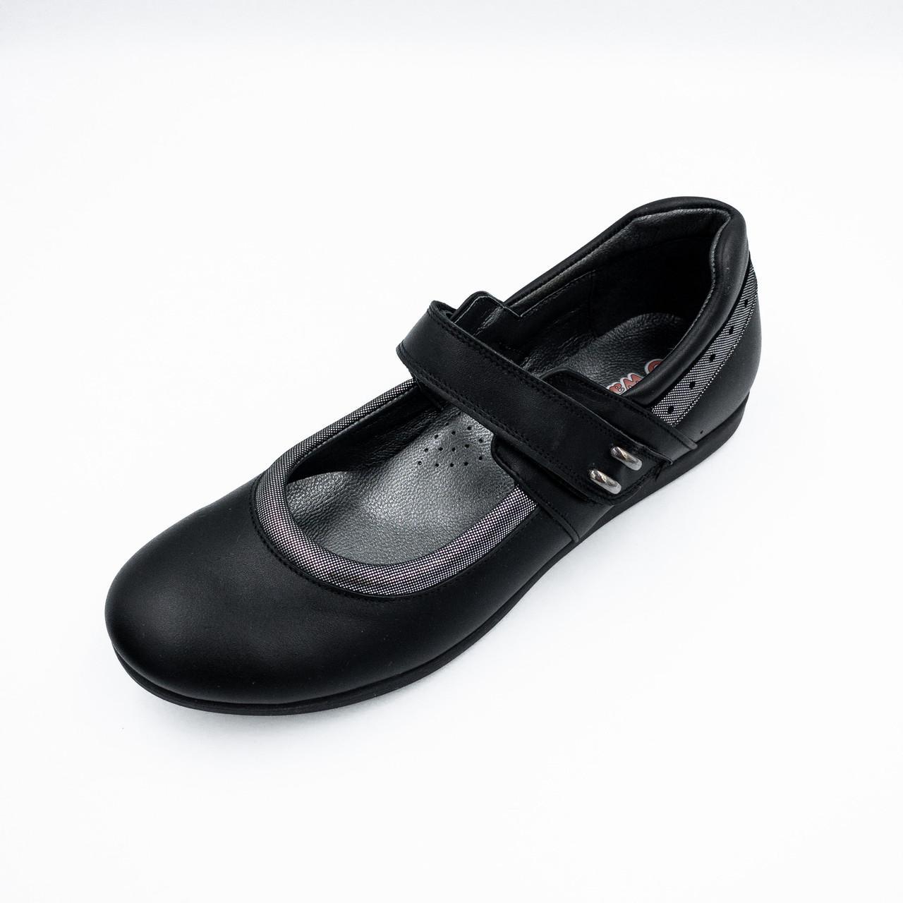 Туфли для девочки Happy Walk кожа р. 35 Черный (2382-01) - фото 2 Туфли для девочки Happy Walk кожа р. 35 Черный (2382-01) - фото 2