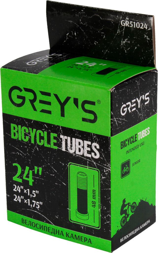 Велокамера GREY'S R-24 24х1,5-1,75 AV вентиль 48 мм (GR51024)