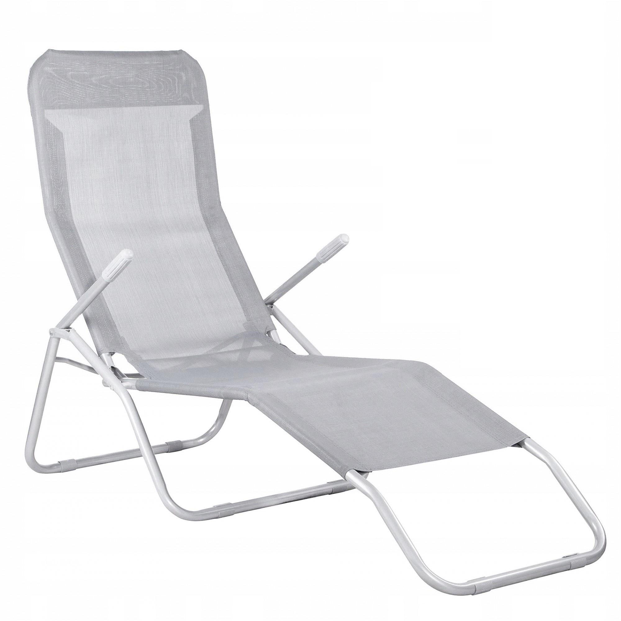 Шезлонг Springos Zero Gravity складной Grey (GC0015)