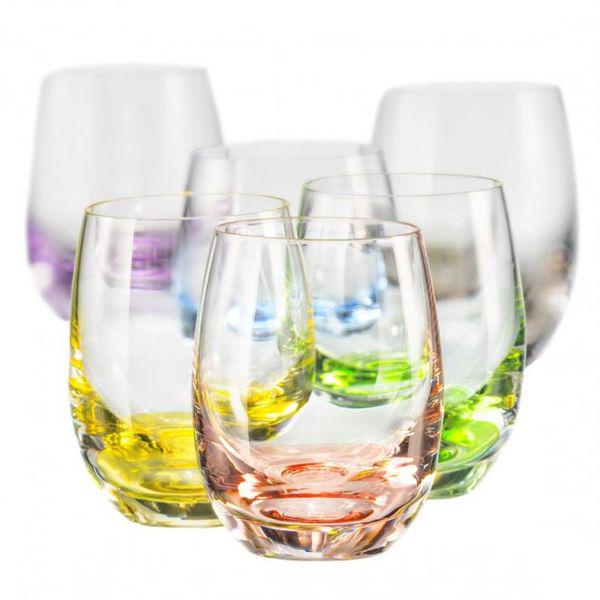 Стаканы Bohemiа Rainbow для воды 300 мл 6 шт. Прозрачный (25180/300S/D4662)