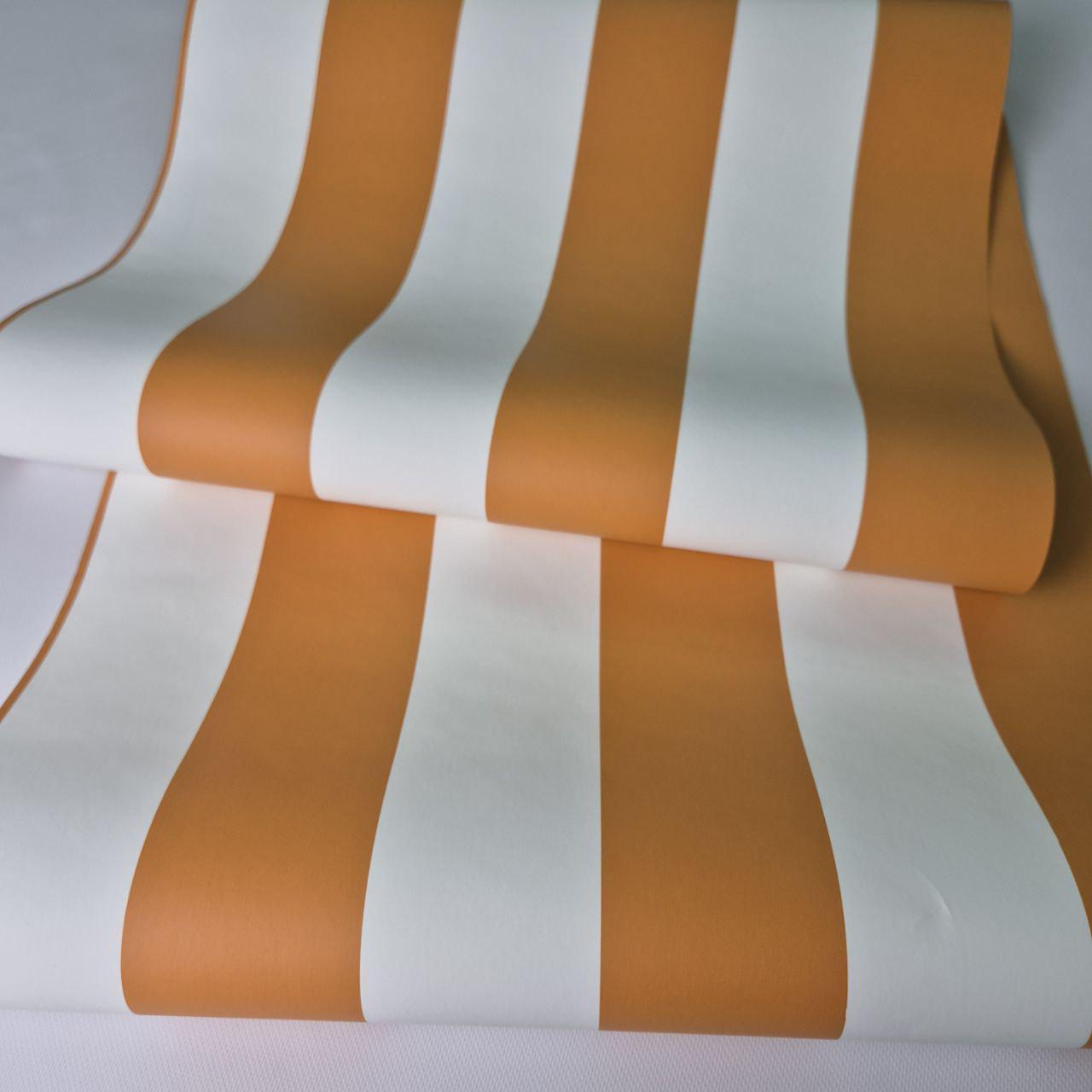 Обои виниловые Marburg Zeitlberger 50507 полосами для спальни/гостиной/кабинета 0,53x10,05 м Оранжевый/Белый (2731161870) - фото 2 Обои виниловые Marburg Zeitlberger 50507 полосами для спальни/гостиной/кабинета 0,53x10,05 м Оранжевый/Белый (2731161870) - фото 2