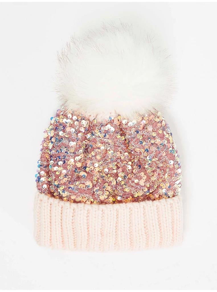 Шапка зимняя для девочки George 4-8 лет 104-128 см Розовый (127249) Шапка зимняя для девочки George 4-8 лет 104-128 см Розовый (127249)