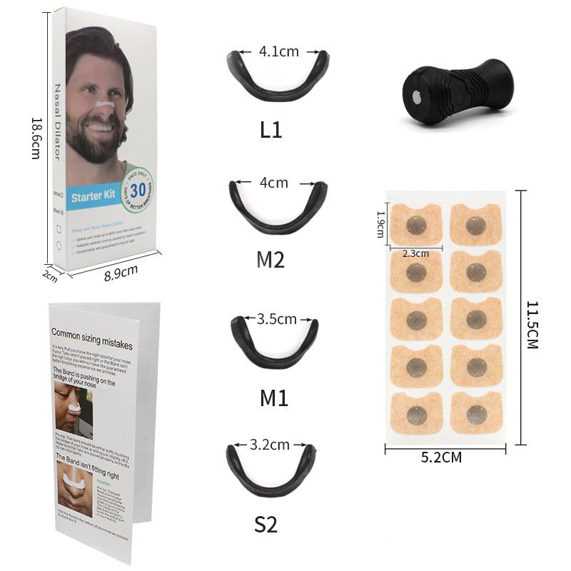 Комплект расширителей носовых проходов магнитных 15 пар 4 полоски разных размеров Черный (29458) - фото 4