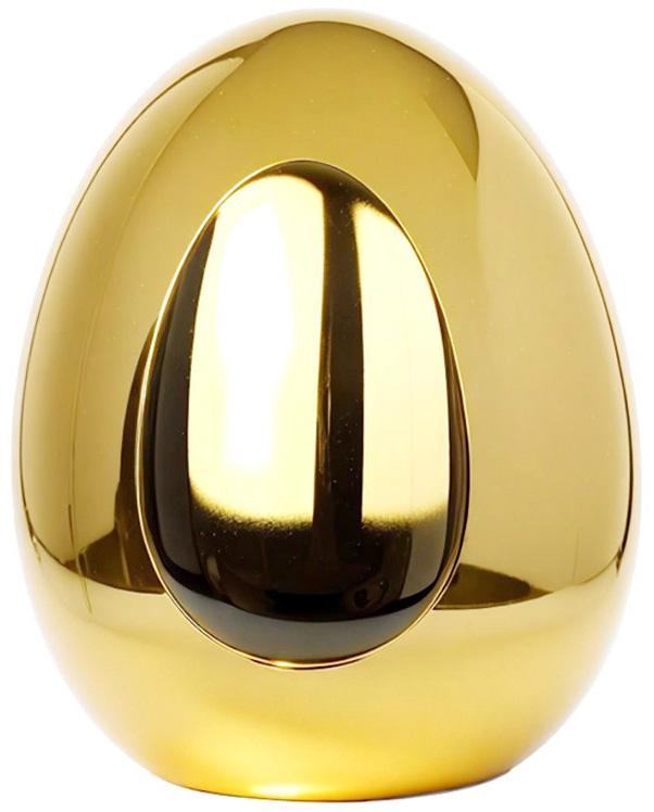 Пасхальный набор декоративных фарфоровых яиц 6 шт. 8х10 см Золотой