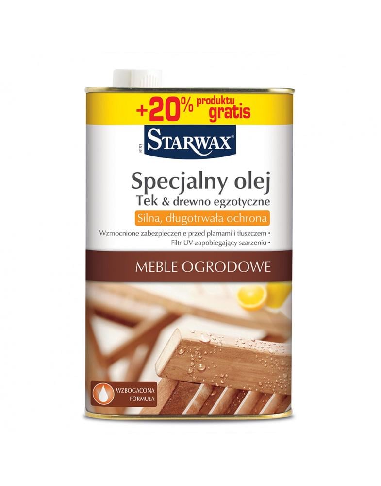 Масло Starwax с долговременной защитой для тыка и экзотических пород деревьев 900 мл (3365000437742)