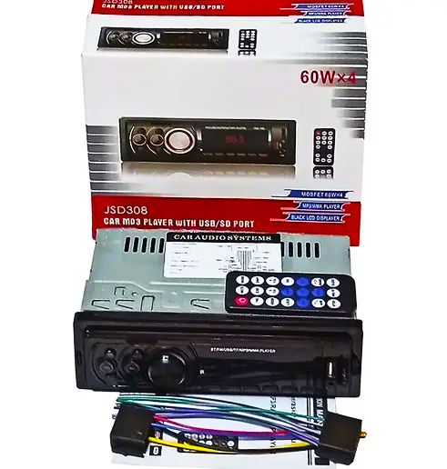 Автомагнитола 1din JSD308 ISO Bluetooth/FM/USB/microSD/AUX 4x60W (25028675)