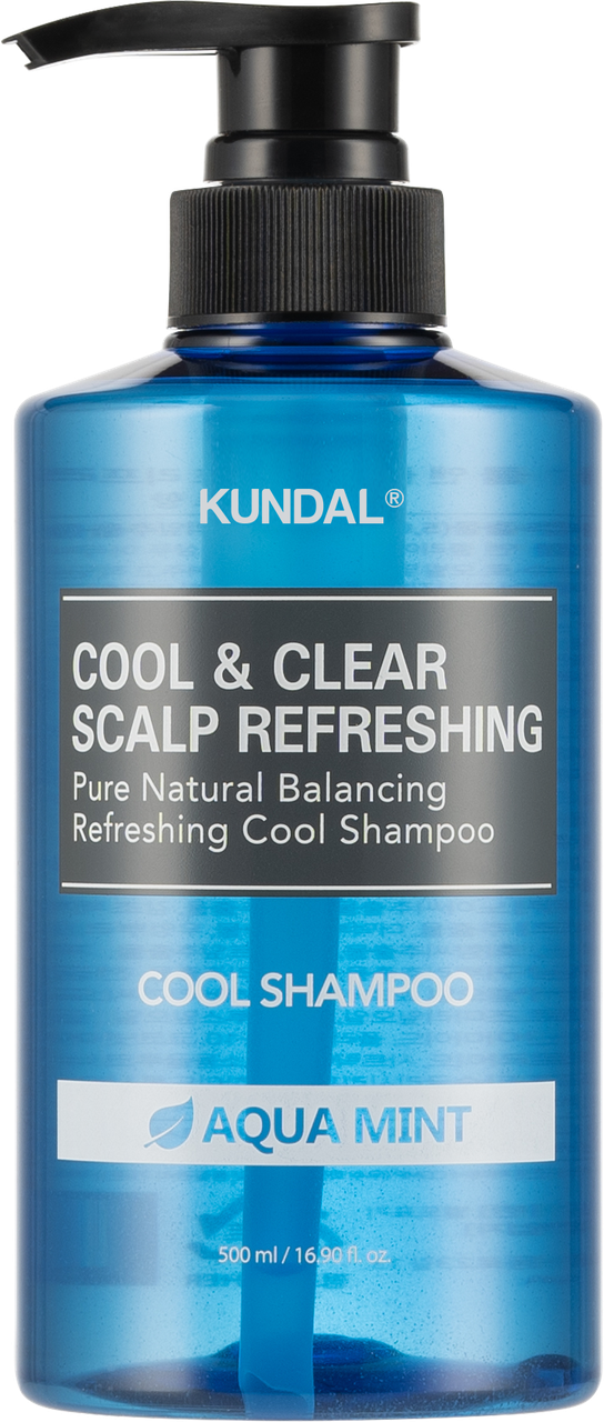 Шампунь натуральный увлажняющий освежающий Kundal Cool & Clear Aqua Mint 500 мл
