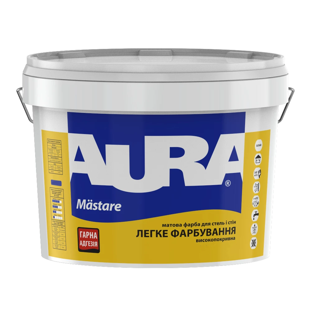 Фарба акрилова інтер'єрна Aura MASTARE В1 5 л Білий (1423010499)