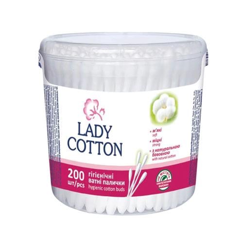 Ватные палочки Lady Cotton в банке 200 шт. (7604)