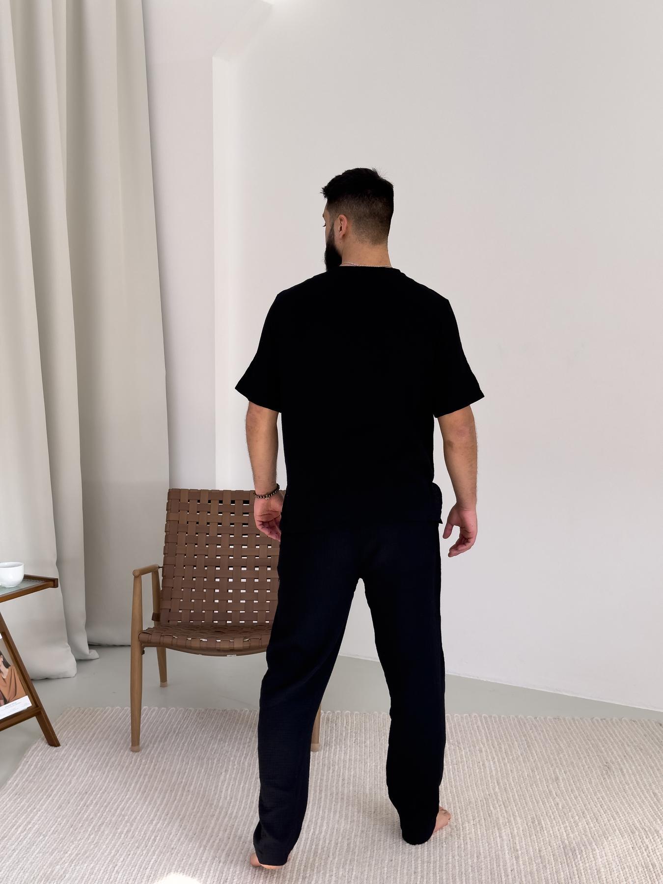 Пижама мужская COSY Capri из муслина L Черный (MC1B) - фото 2