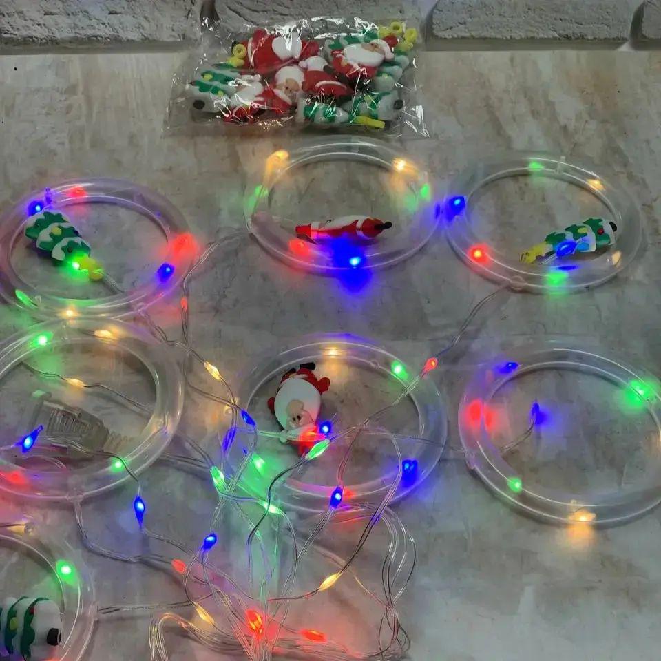 Гірлянда-штора Кола і кулі від мережі 3 м 10 шт. (opt-14940)