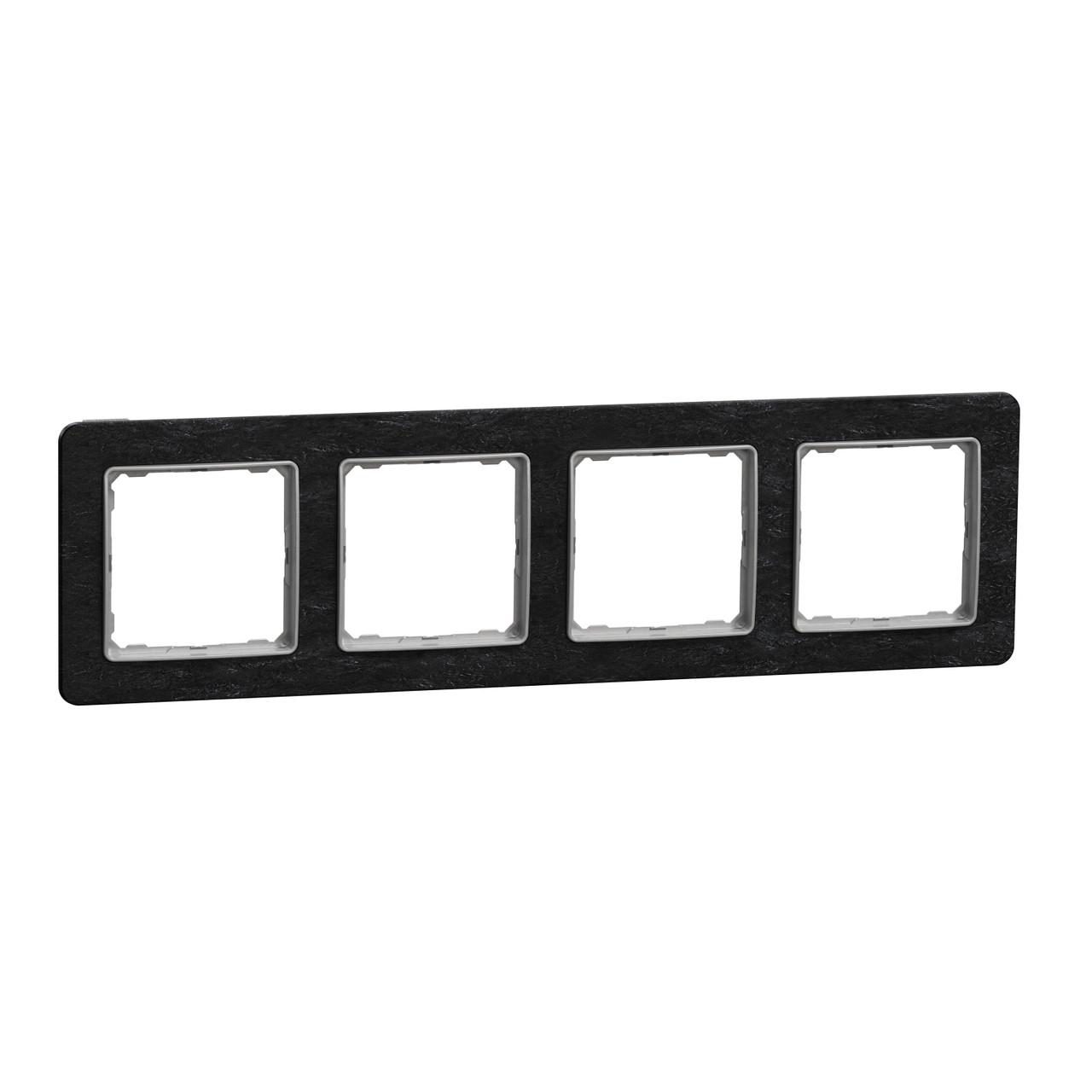 Рамка 4-постова Schneider Electric Sedna Design&Elements ABS-UV 298х85х10 мм Камінь (SDD391804)