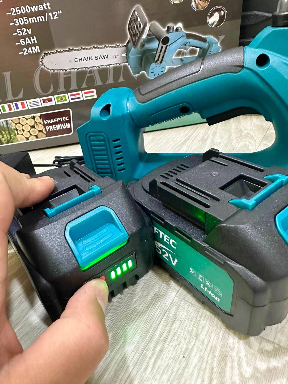Пила ланцюгова міні акумуляторна KRAFFTEC KT/BCHS 52В в кейсі (27352447) - фото 4 Пила ланцюгова міні акумуляторна KRAFFTEC KT/BCHS 52В в кейсі (27352447) - фото 4