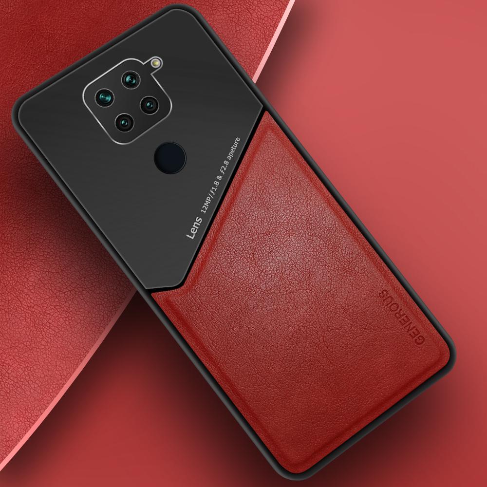 Комбинированный чехол Generous на Xiaomi Redmi Note 9 Red (20037-2D)