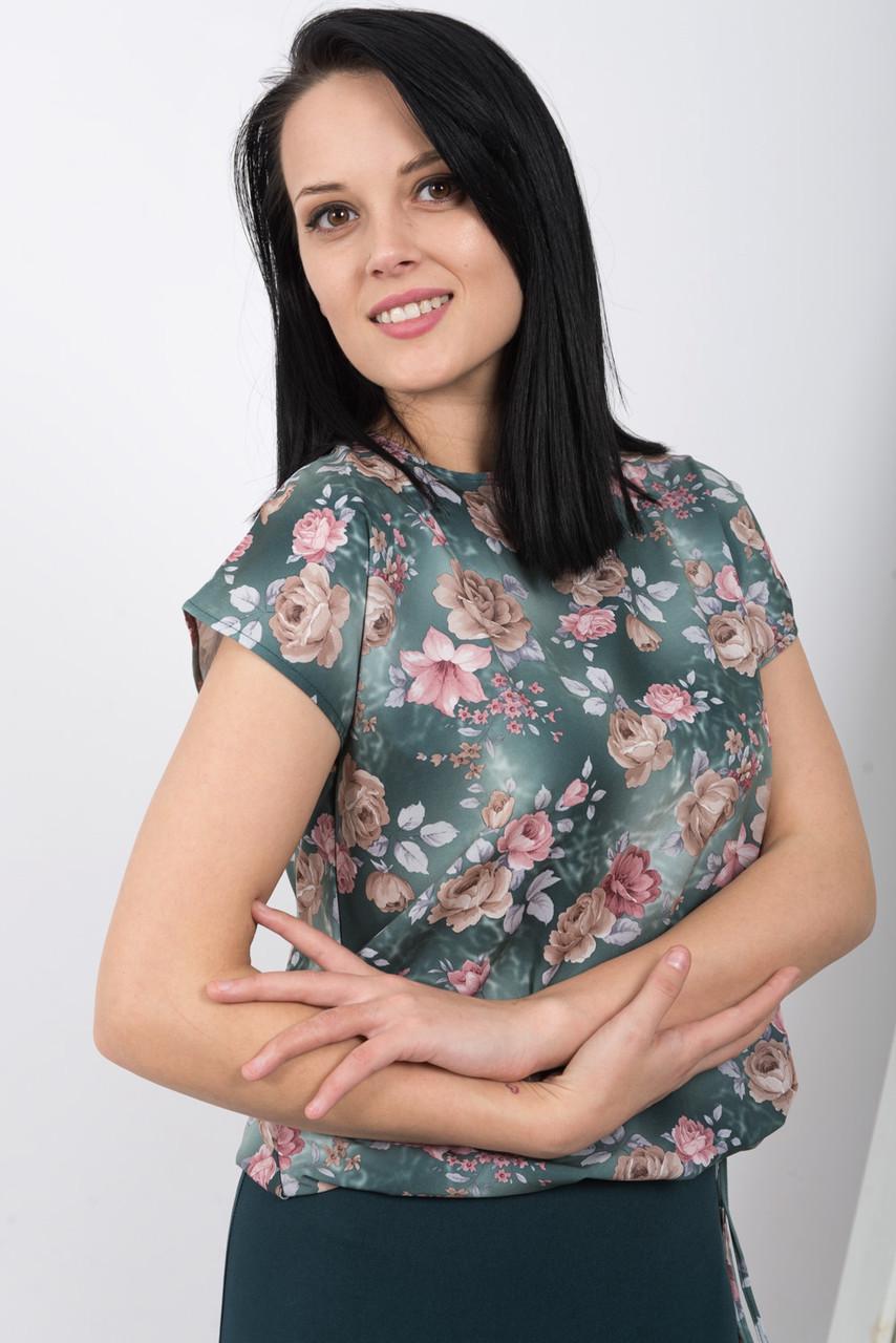 Блузка женская со шнурком Розы 159 4XL Green - фото 5 Блузка женская со шнурком Розы 159 4XL Green - фото 5