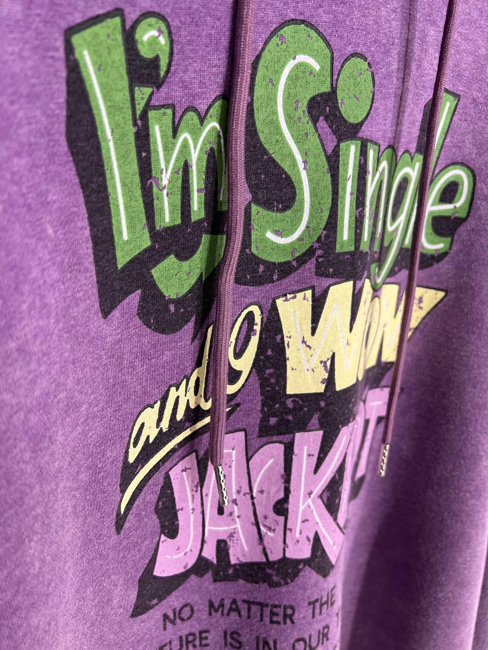 Худі жіночий A-N 25040 подовжений з капюшоном варений тай дай OS Фіолетовий (3433) - фото 3 Худі жіночий A-N 25040 подовжений з капюшоном варений тай дай OS Фіолетовий (3433) - фото 3