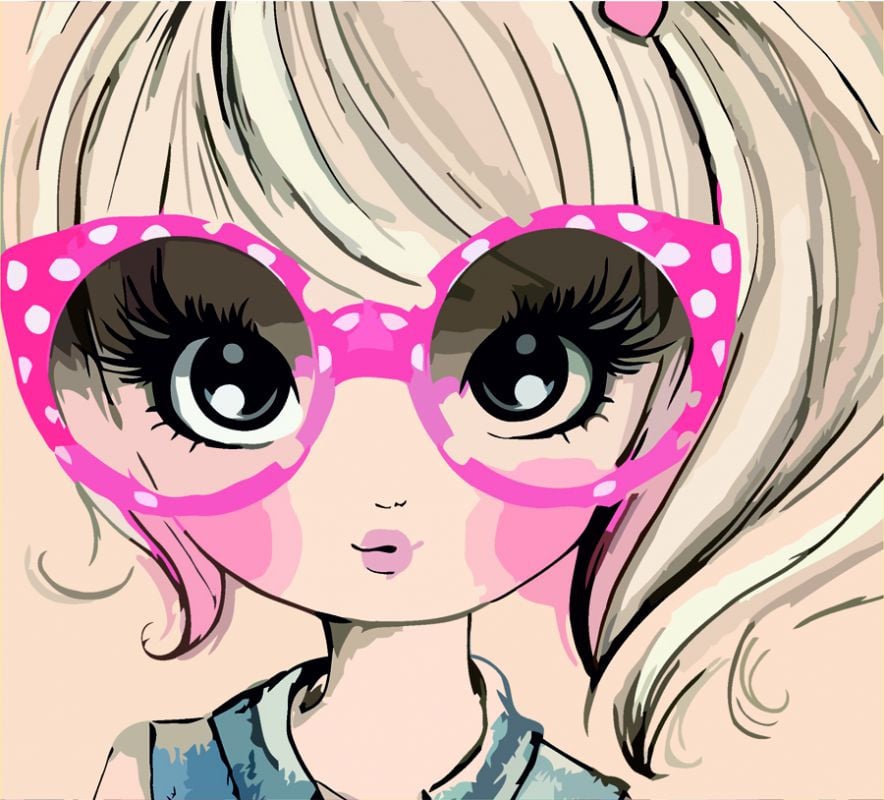 Картина по номерам Rosa Cute GIRL 35х45 см (N00013267)