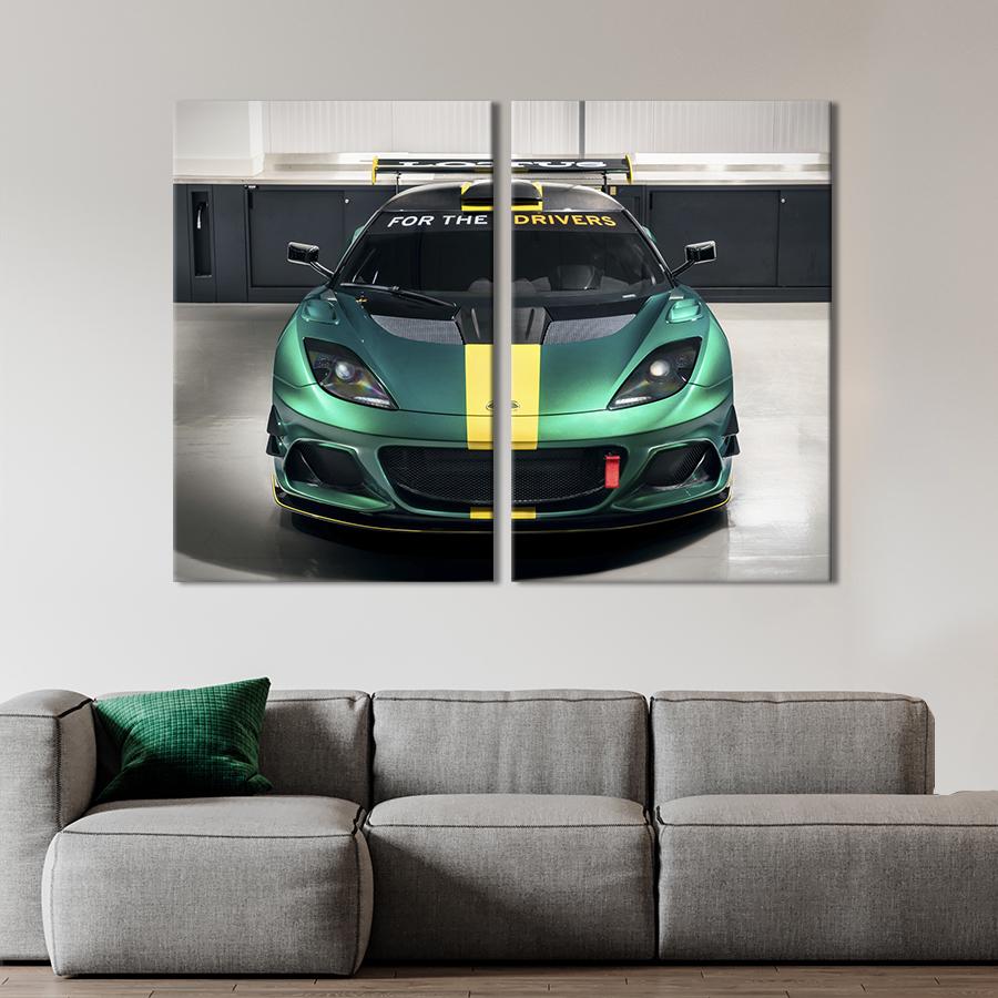 Картина на холсте Lotus Evora изумрудного цвета 165x122 см (1347-2)