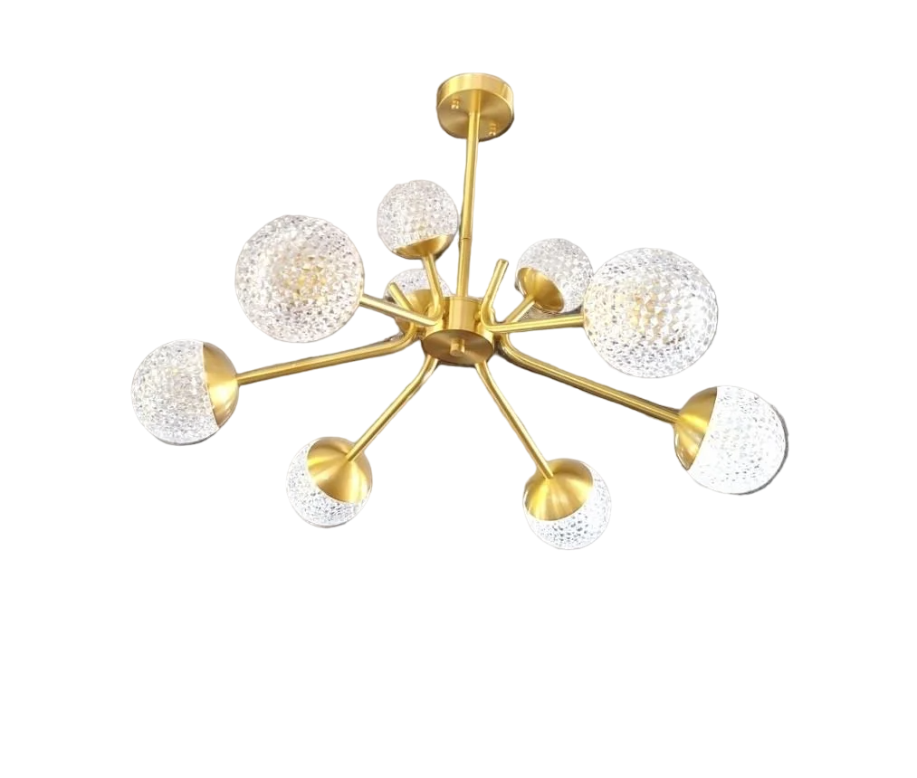 Люстра потолочная Светлячок LED 5003 9 плафонов Золотистый (7187821)