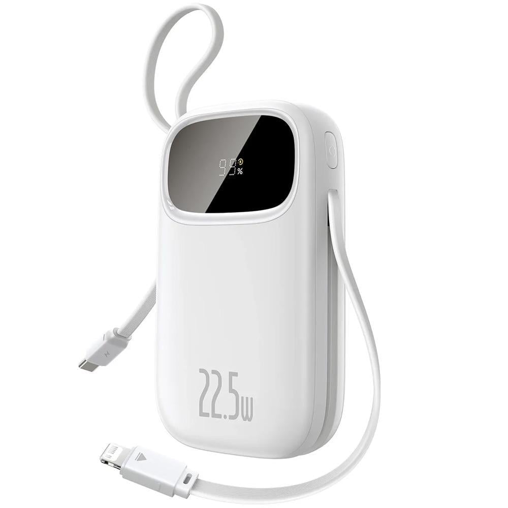 Повербанк BASEUS EnerFill FC31 Dual-Cable 10000mAh 22.5W White (PPQD3-1022D)