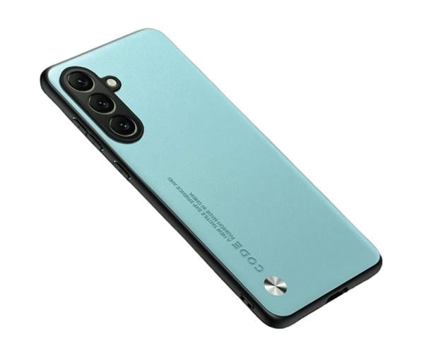 Кожаный чехол - накладка CODE Tactile Experience для Samsung Galaxy S24 Мятный